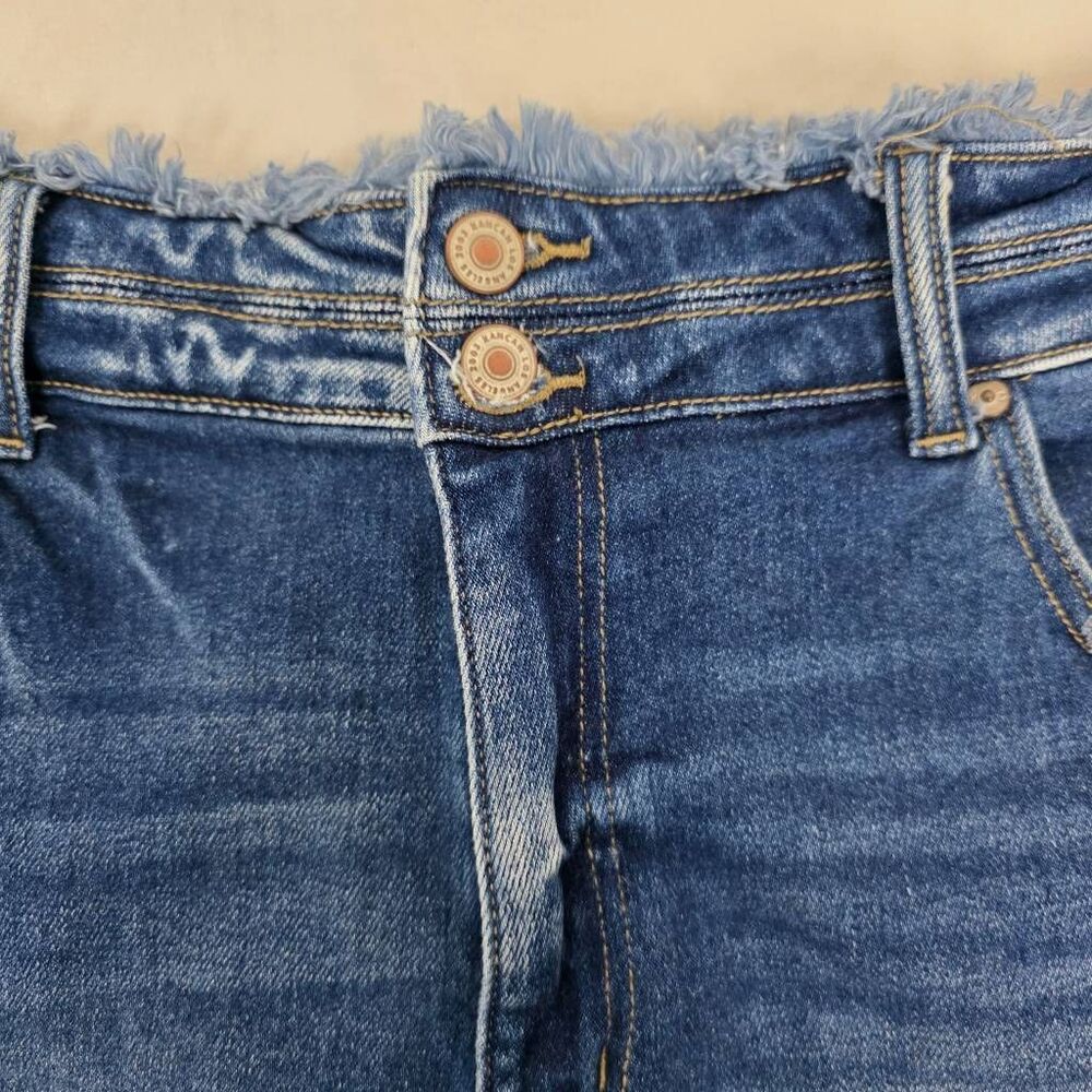 KanCan Denim Cutoff Shorts Womens 32 Frayed Hem Stretch - Picture 2 of 7